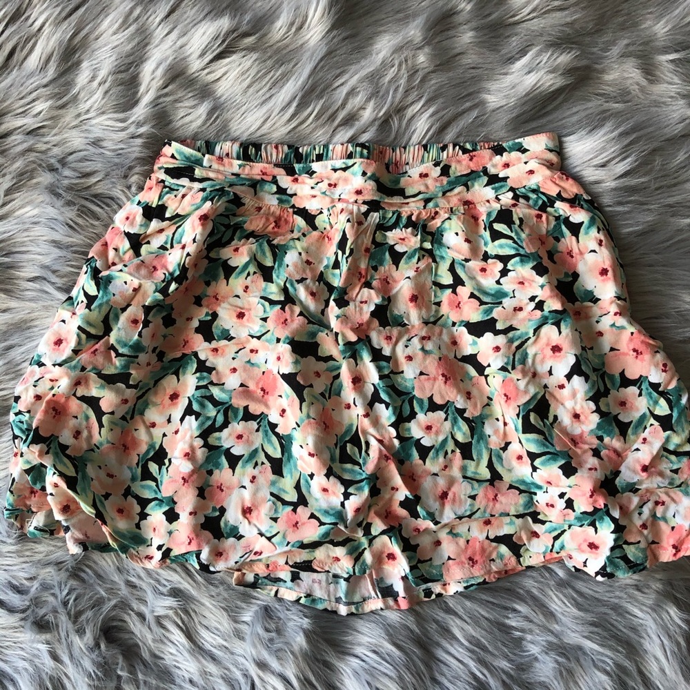 Forever 21 flora print skirt